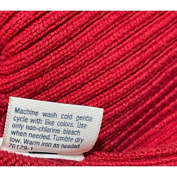 St. John's Bay Cable Knit Sweater Red Size XL Extra Large Crew Neck Women's - Picture 6 of 6